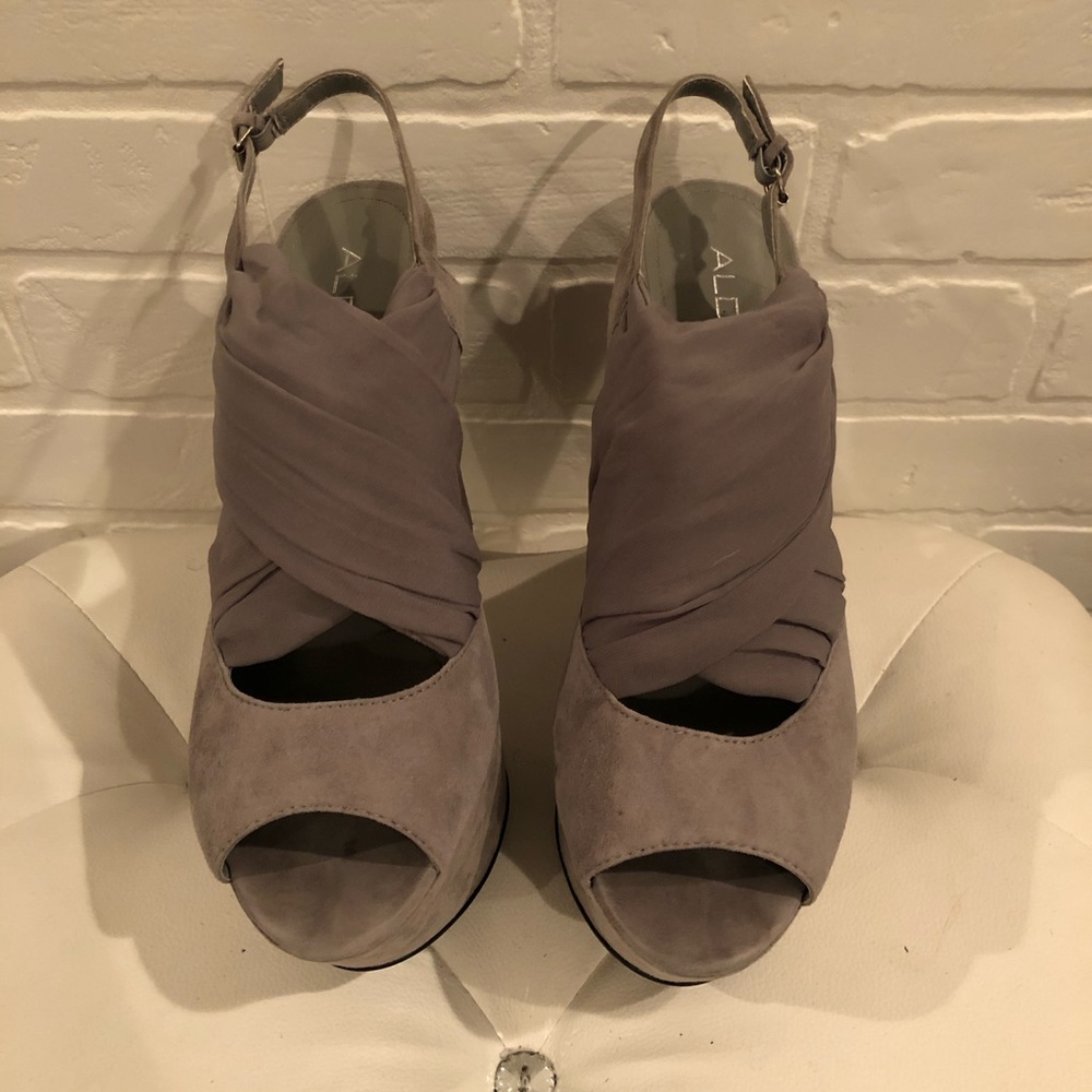Grey platform heels from Aldo